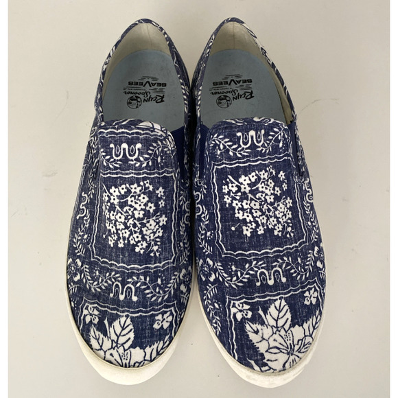 Seavees Slip On Reyn Spooner Baja Blue Navy Lahaina Sailor Kloth Loafer 12 US main image 5